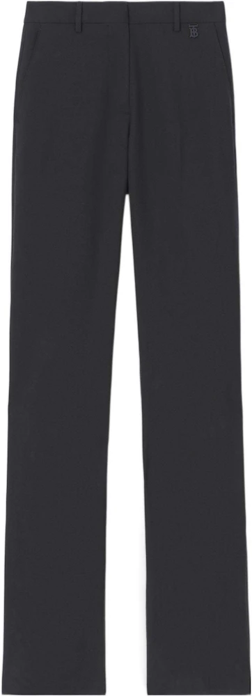 Burberry Wool Tailored Trousers Black - US