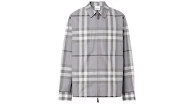 Burberry Zip Front Shirt Grey