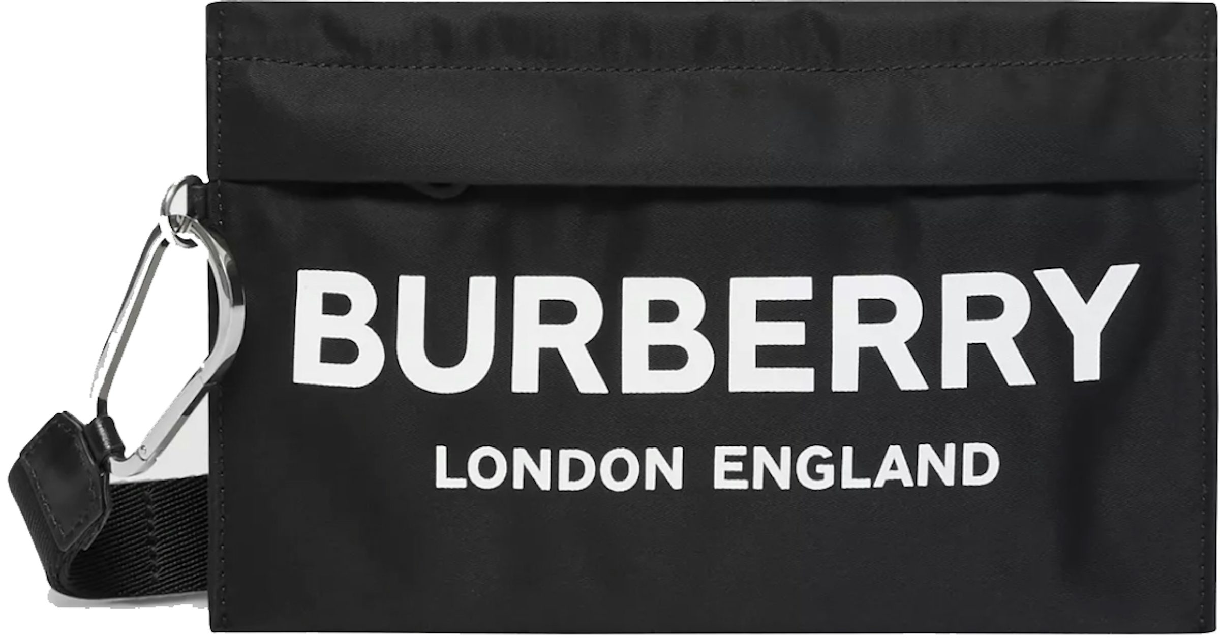 Burberry Logo Print Nylon Tote Black