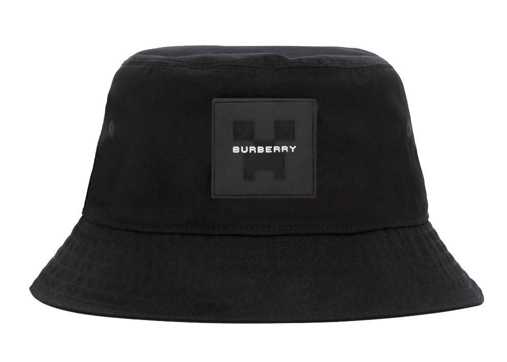 Burberry Logo Detail Check Cotton Bucket Hat Pink/Black