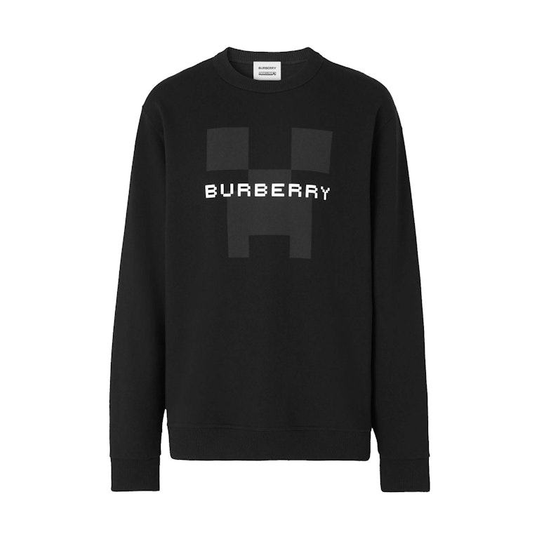 Pre-owned Burberry X Minecraft Logo Print Cotton Sweatshirt Black