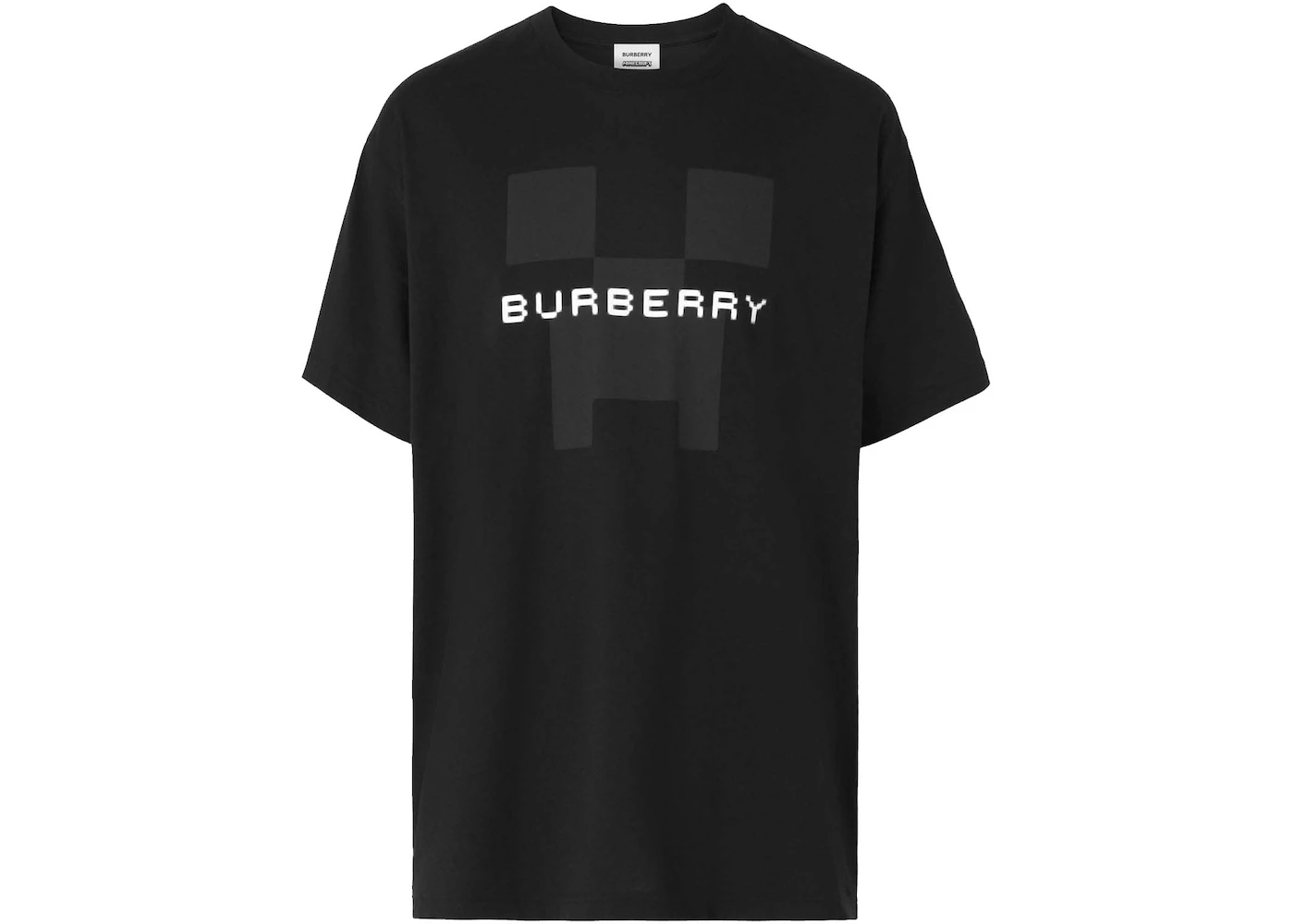 Burberry x Minecraft Logo Print Cotton T-shirt Black - FW22 - US