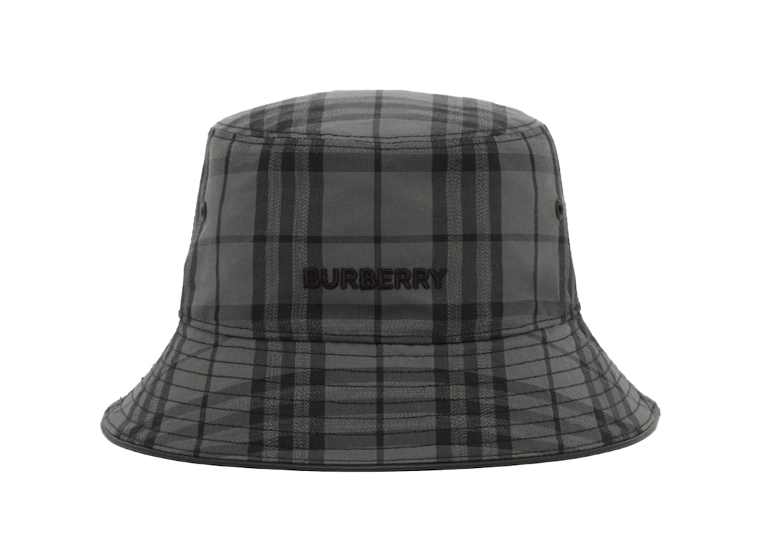 Pre-owned Burberry X Pop Trading Company Bucket Hat Reflective Gray