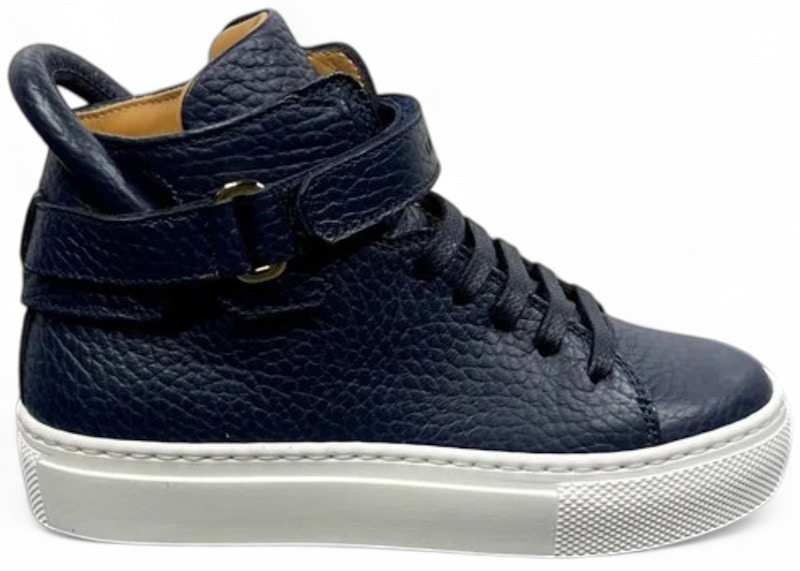 Pre-owned Buscemi 100mm High Alce Sneakers In Oceano In Blue