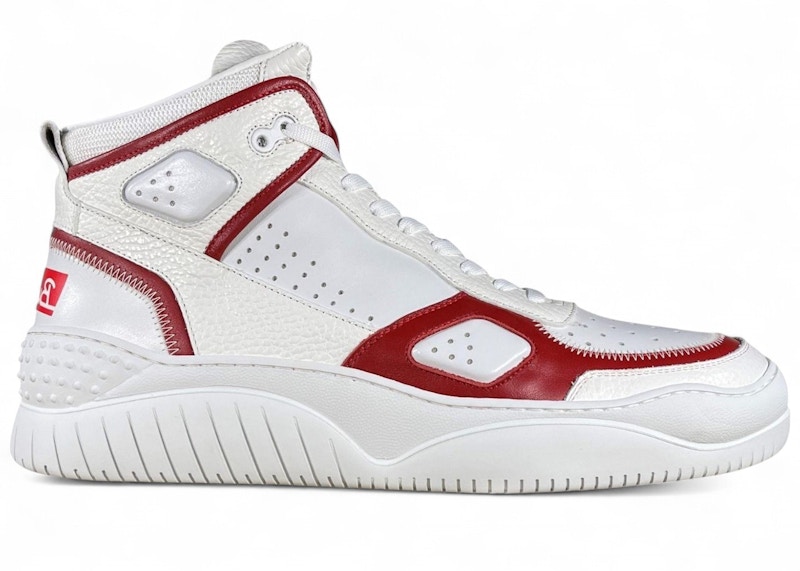 Buscemi Basket High White Red