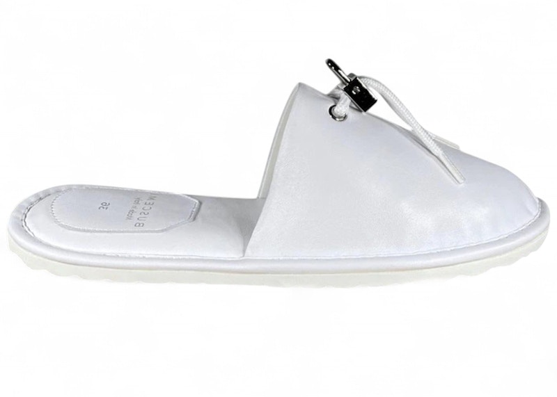 Pre-owned Buscemi Greenwich Slipper Leather (women's) Sneakers In White