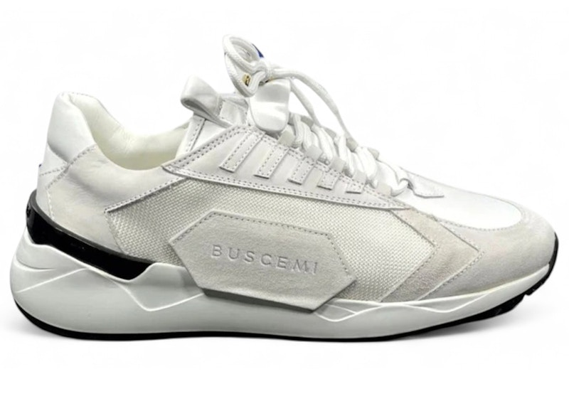Pre-owned Buscemi Men's  Run2 Sneakers In White