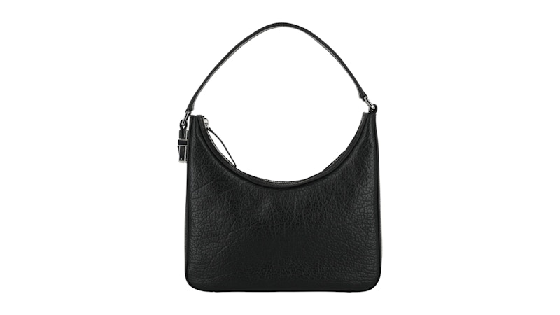 ByFar Rhea Large Grain Shoulder Bag Black