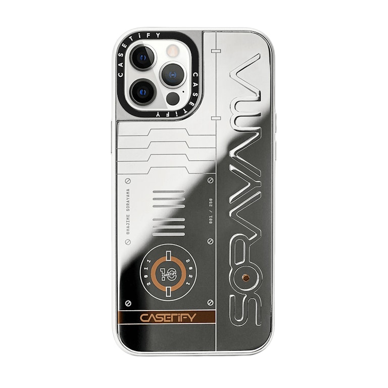 Pre-owned Casetify X Sorayama 10th Anniversary Limited (stainless Steel) Iphone Case Silver