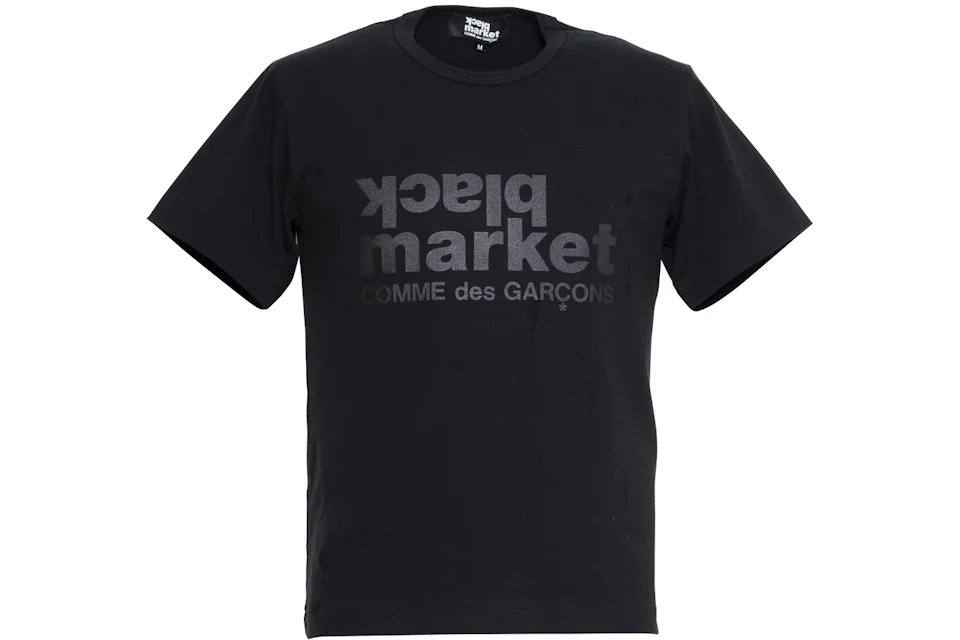 CDG Black Market Logo T-Shirt Black