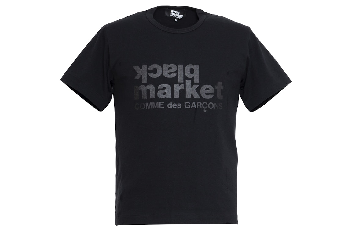 Pre-owned Cdg Black Market Logo T-shirt Black