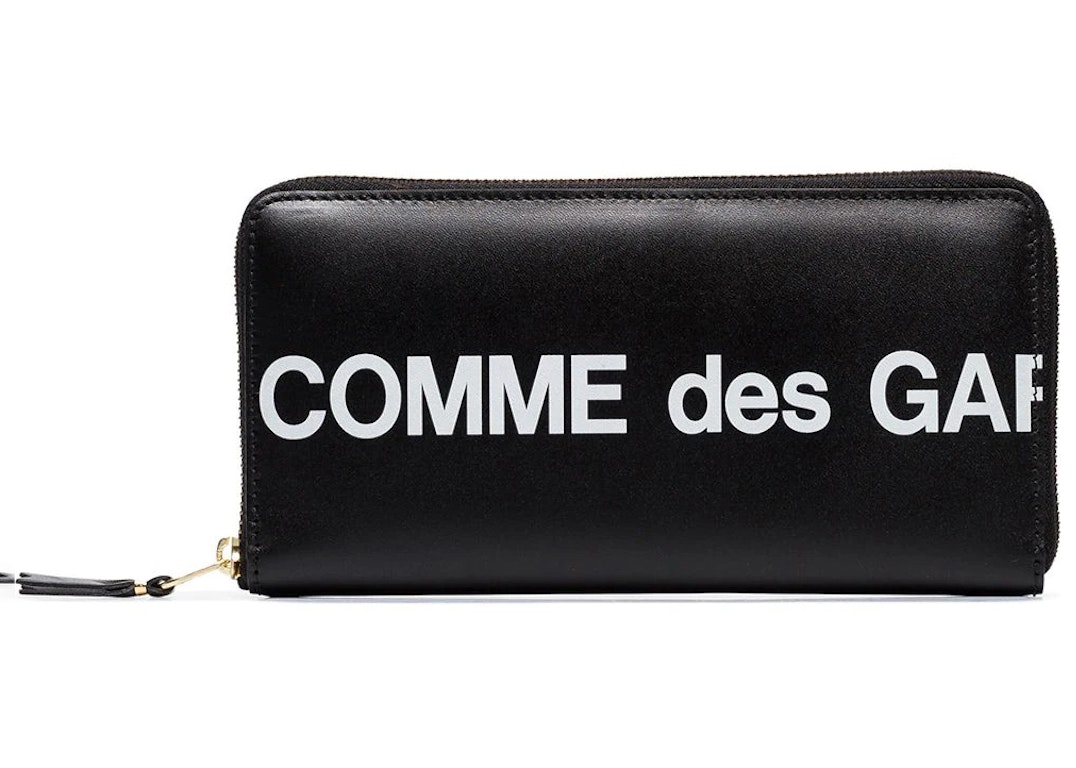 Pre-owned Cdg Play Logo Print Continental Wallet Black