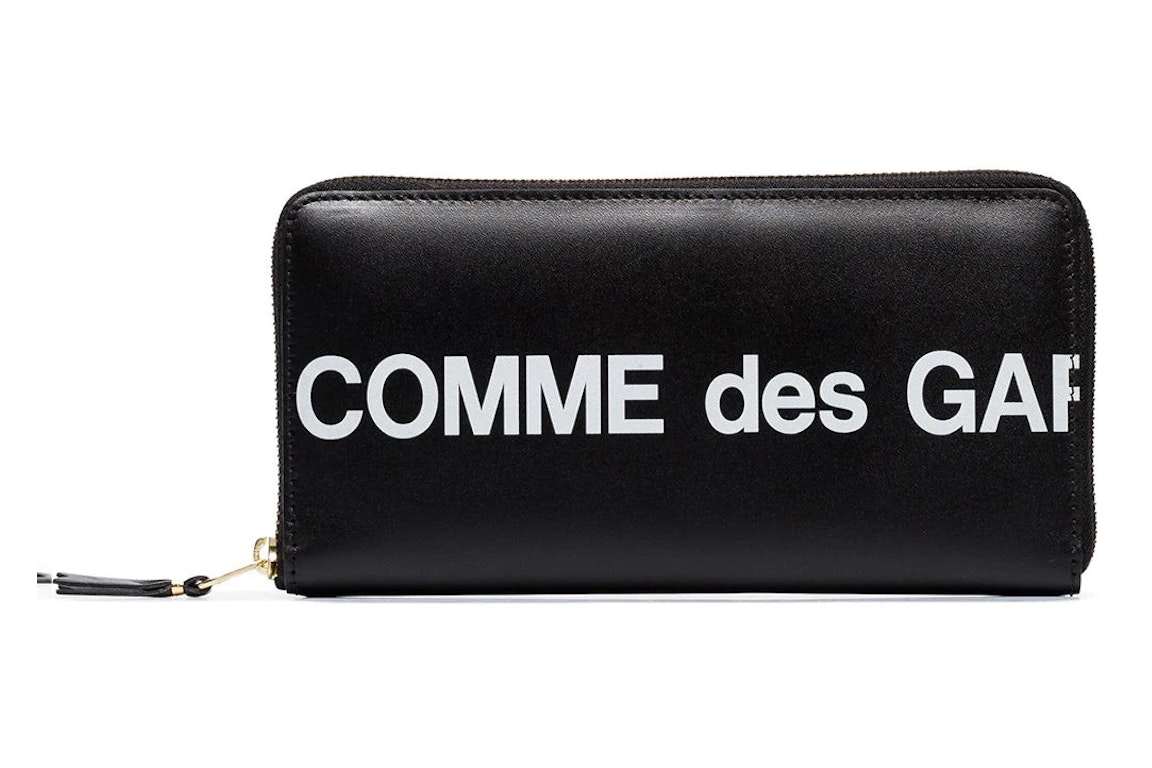 Pre-owned Cdg Play Logo Print Continental Wallet Black