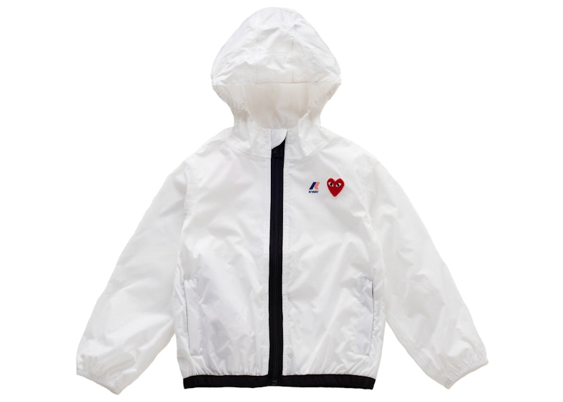 Comme des Garcons Play x K-Way Kids Full Zip Jacket White 兒童