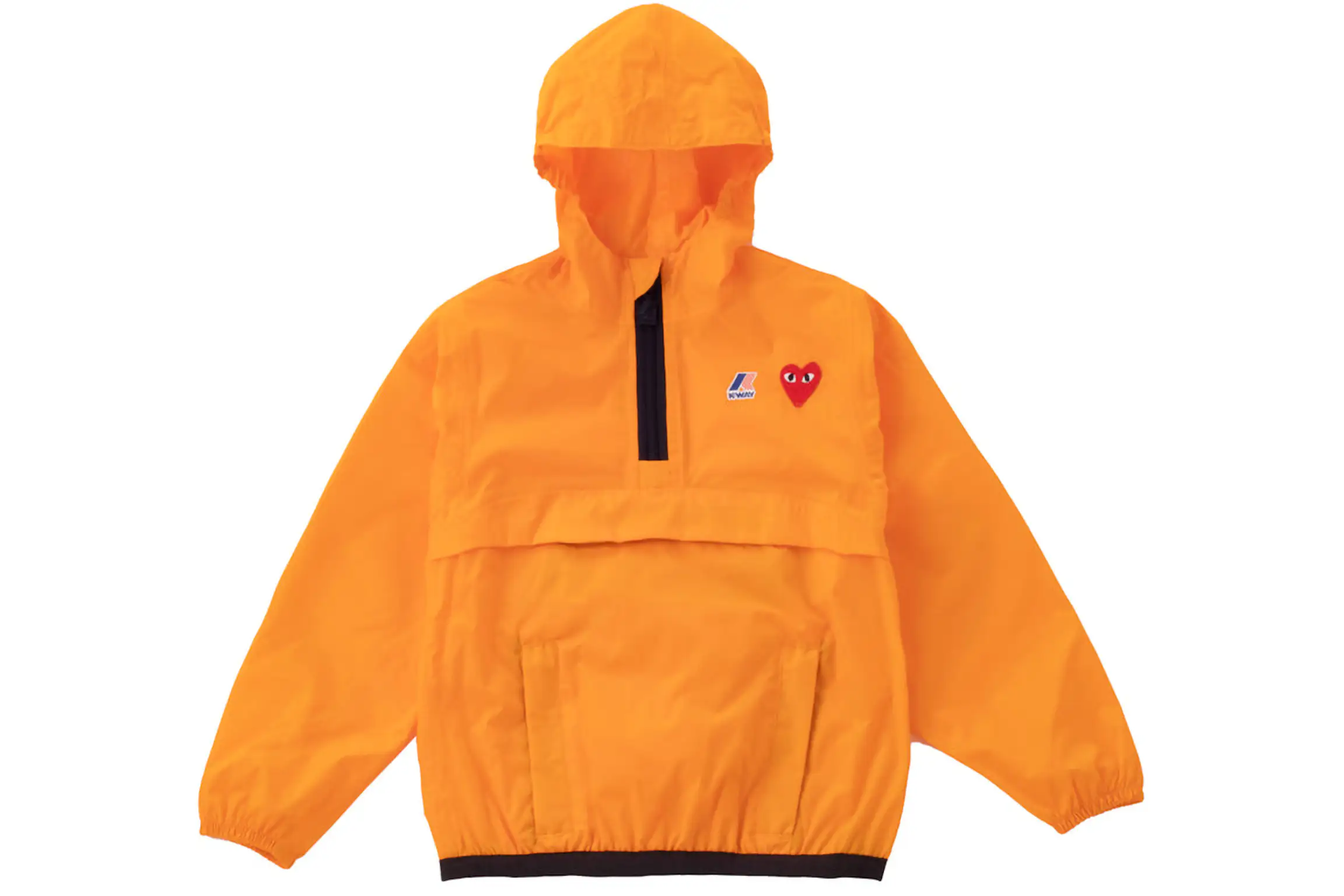 CDG Play x K-Way Kids Half Zip Jacket Orange - FW22 - GB