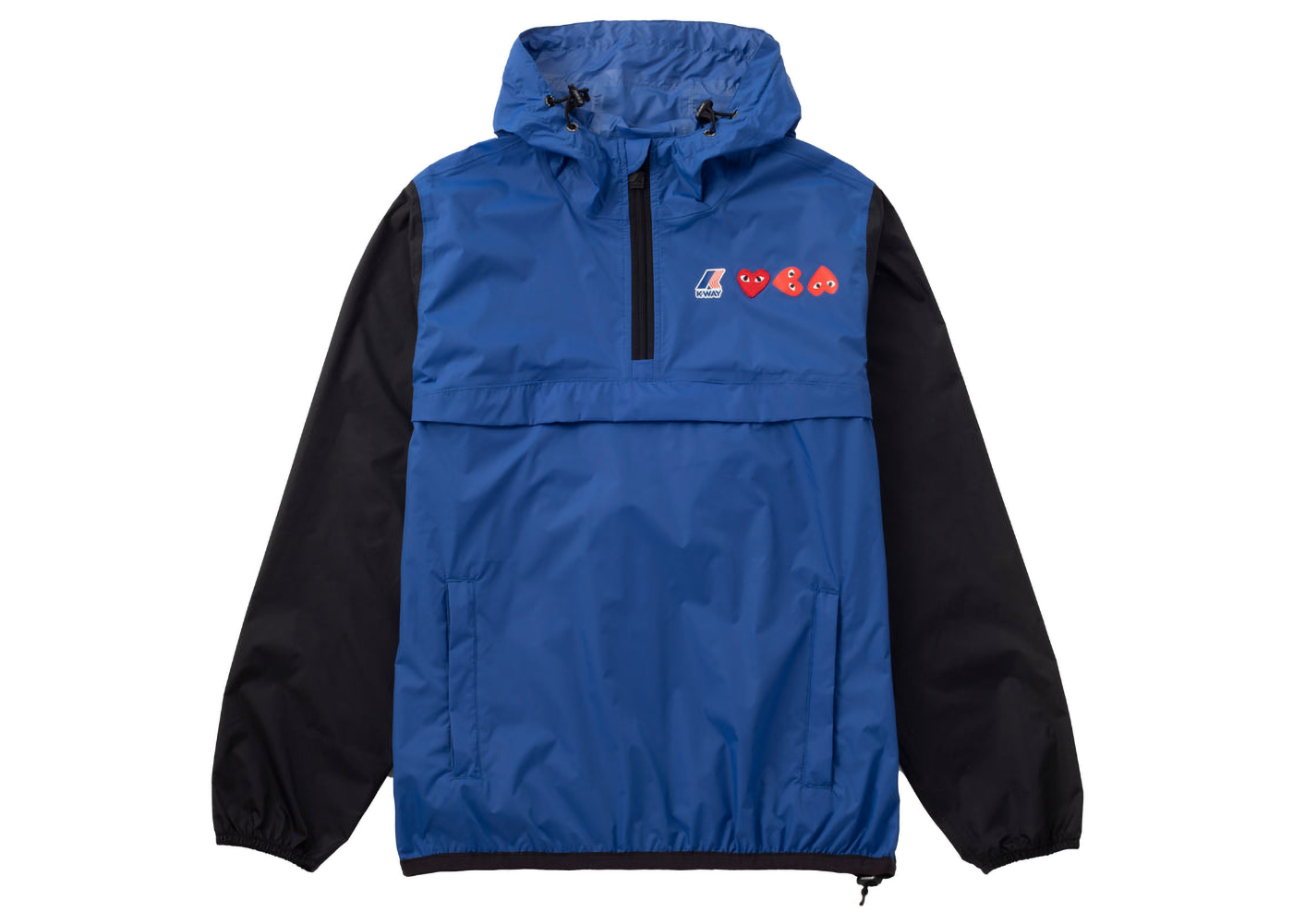 Comme des Garcons Play x K-Way Claude Half-Zip Jacket Blue - SS22 - US