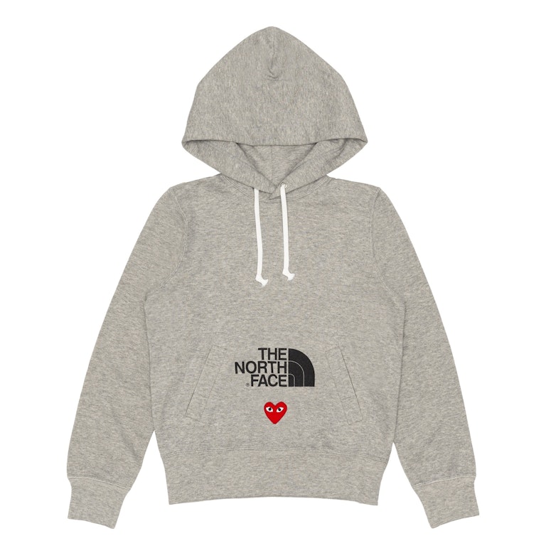 Pre-owned Cdg X The North Face Hoodie Topgray