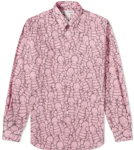 CDG Shirt x KAWS Classic Poplin Shirt Pink/Black