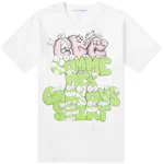 CDG Shirt x KAWS Print T-shirt White/Green/Pink