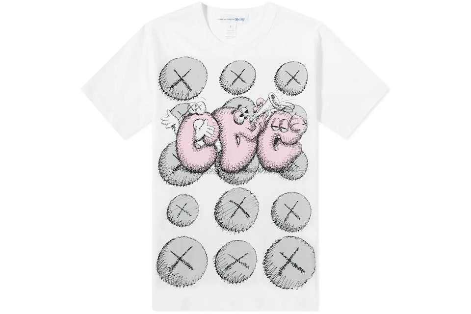 Cría Eficacia traducir CDG Shirt x KAWS T-shirt White/Pink/Grey - SS21 Men's - US