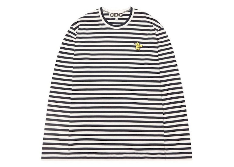 CDG x Pokemon Emblem L/S T-Shirt Navy Stripes - FW22 - US