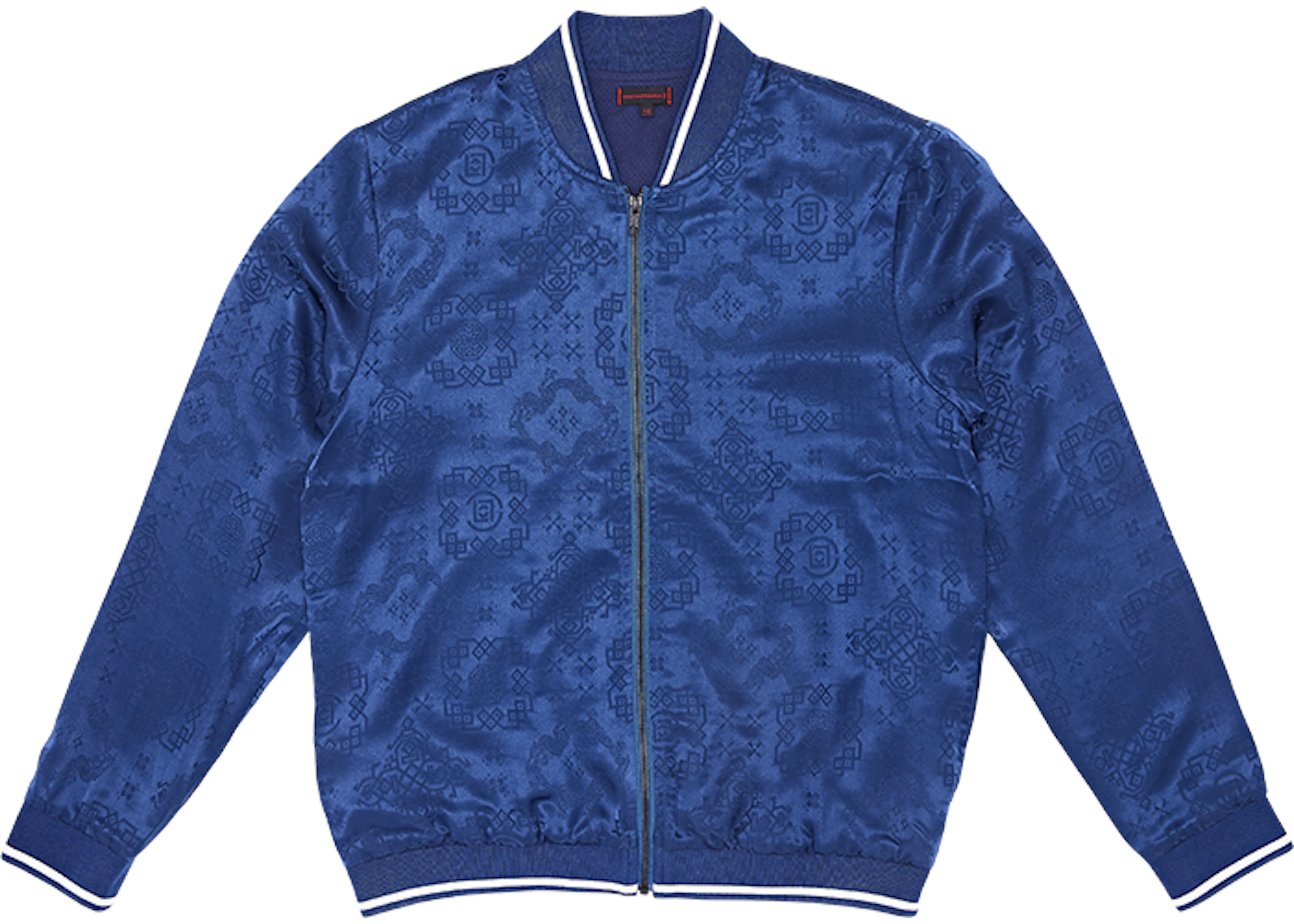CLOT Silk Baseball Jacket Blue - FW20 - DE