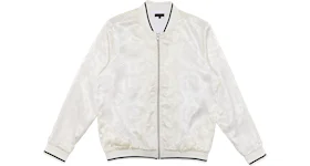 CLOT Silk Baseball Jacket White