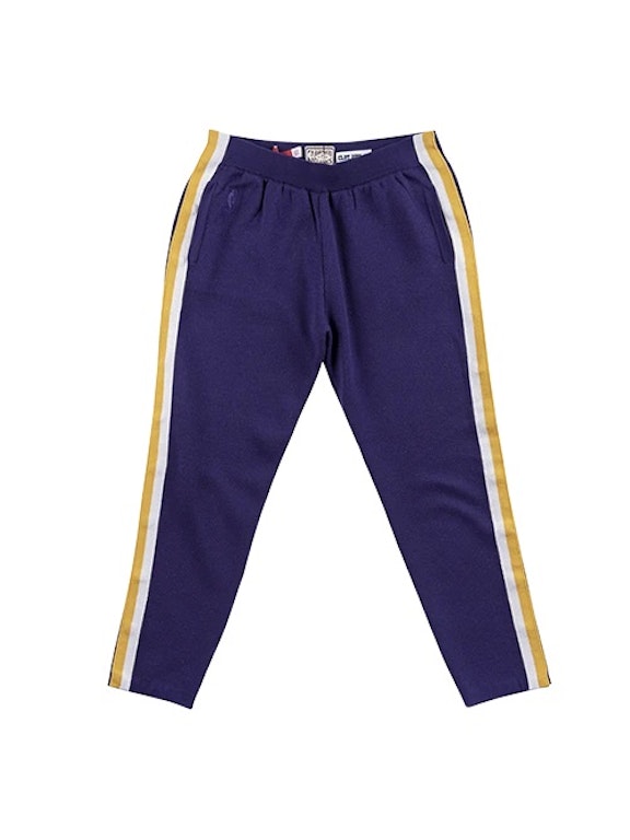 Pre-owned Clot X Mitchell & Ness Lakers Knit Warm Up Pants Purple/yellow