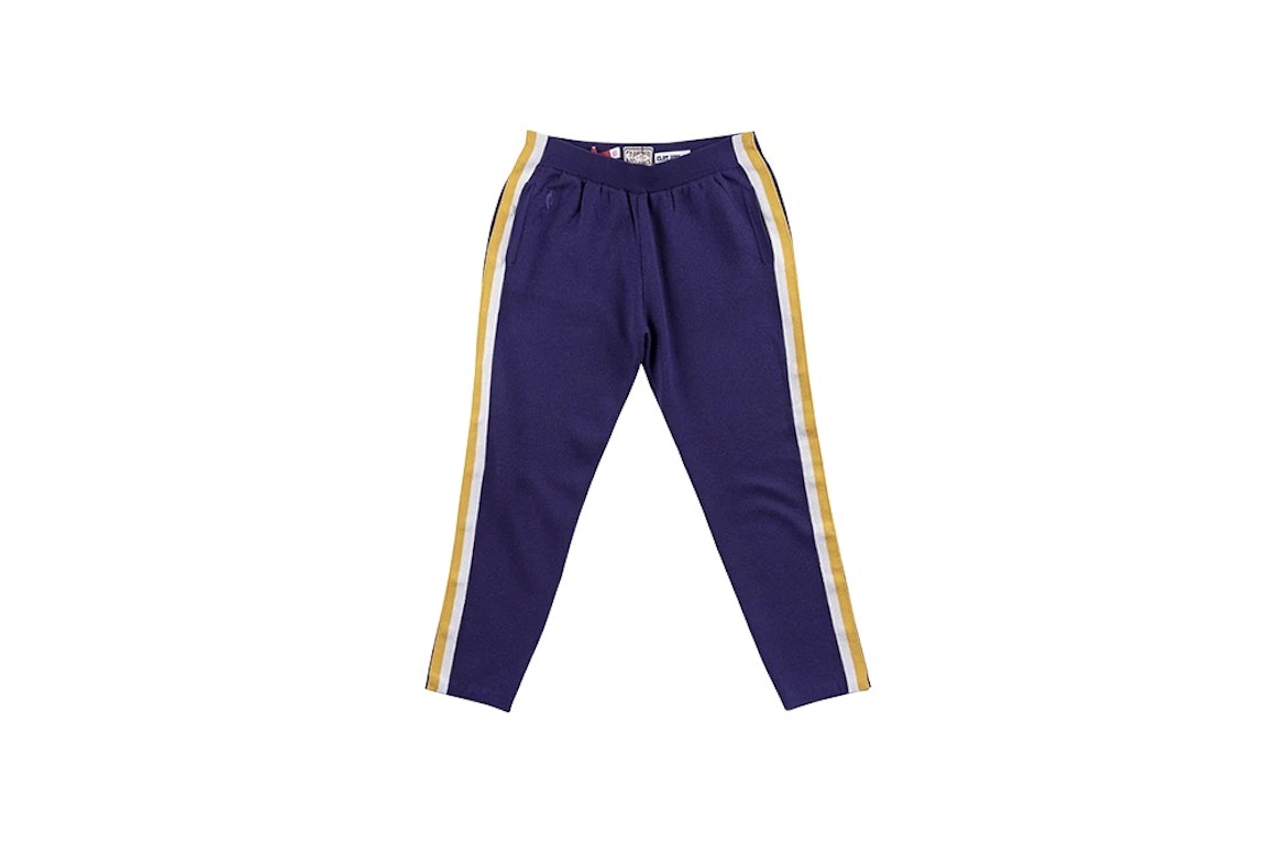 Pre-owned Clot X Mitchell & Ness Lakers Knit Warm Up Pants Purple/yellow