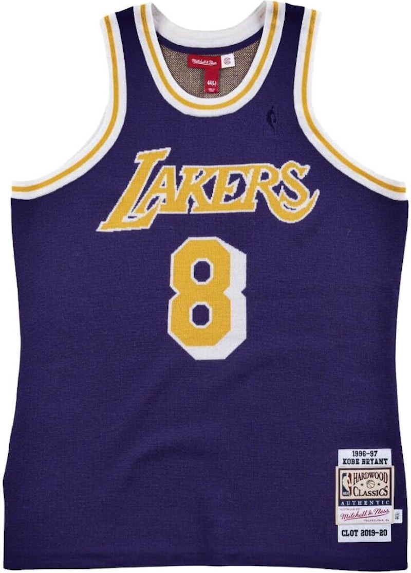 CLOT X Mitchell & Ness Kobe Bryant Knit Jersey Purple/Yellow