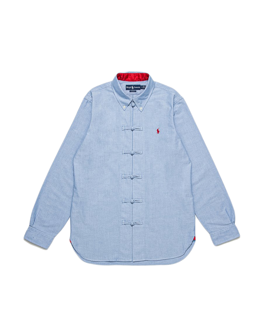 L Polo × CLOT Oxford Shirts Blue