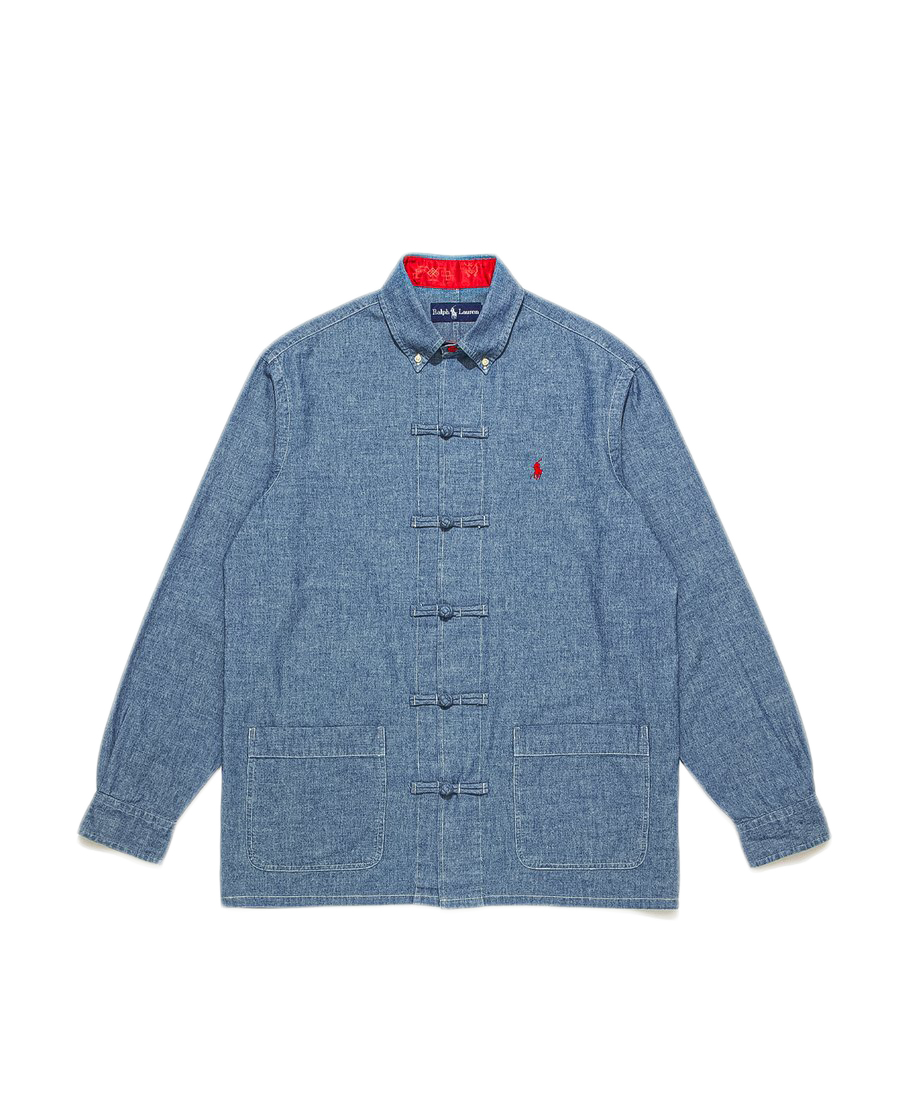 L Polo × CLOT Oxford Shirts Blue