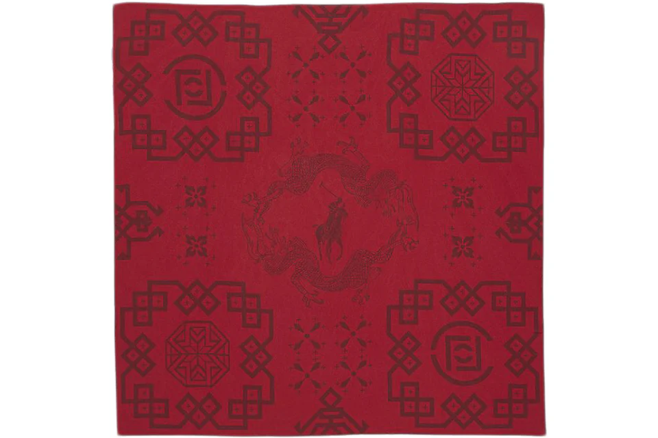 CLOT x Polo by Ralph Lauren Square Scarf Red