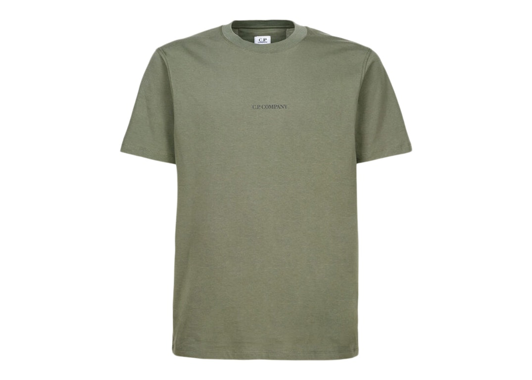 Pre-owned C.p. Company 30/1 Jersey Compact Logo T-shirt Thyme-green