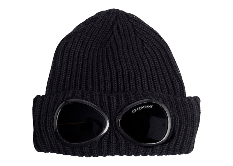 C.P. Company Cotton Goggle Beanie Black Men s US