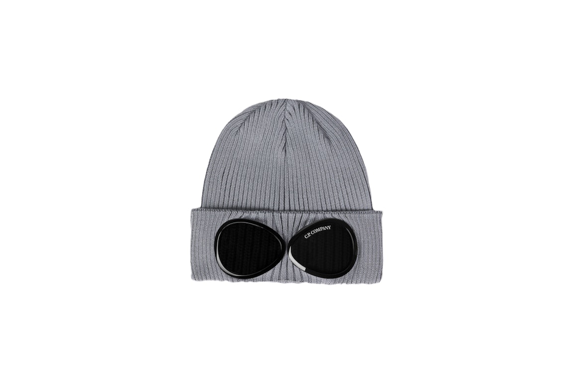 Pre-owned C.p. Company Cotton Goggle Beanie Griffin Grey