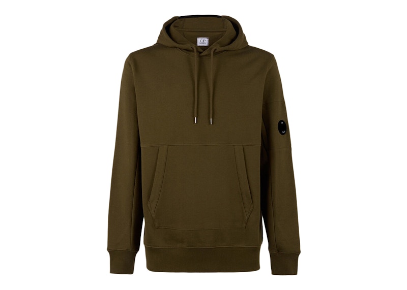 C.P. Company Diagnol Raised Fleece Hoodie Ivy Green