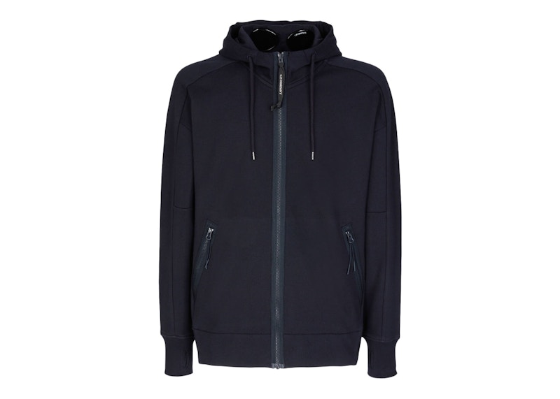 Diagonal raised fleece full zip goggle hoodie new arrivals