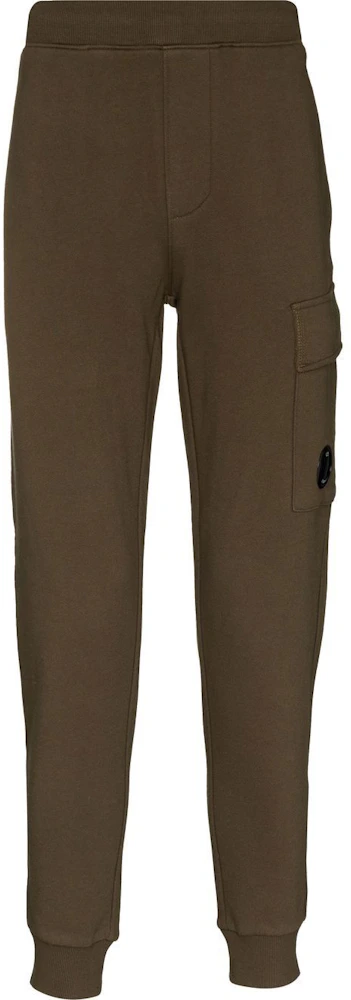 C.P. Company Diagonal Raised Fleece Sweatpants Ivy Green Uomo - SS22 - IT