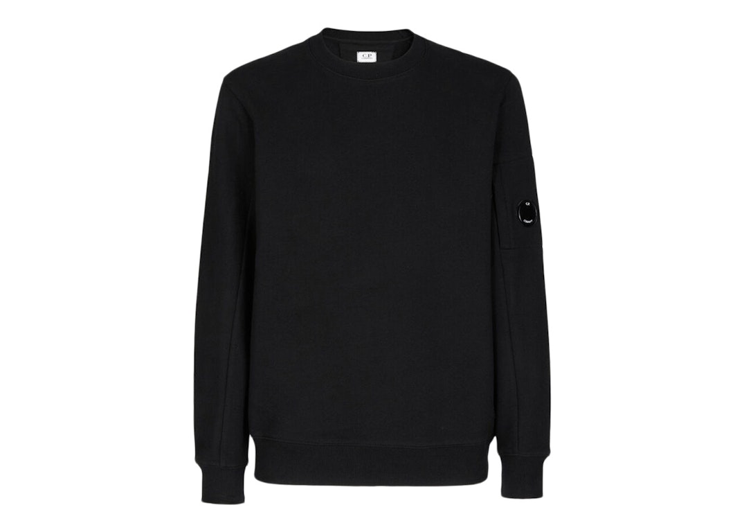 Pre-owned C.p. Company Diagonal Raised Fleece Sweatshirt Black