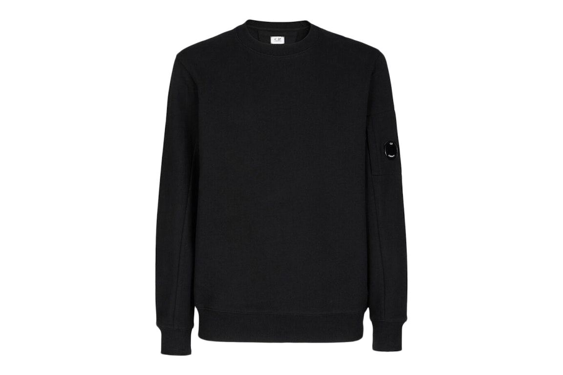 Pre-owned C.p. Company Diagonal Raised Fleece Sweatshirt Black