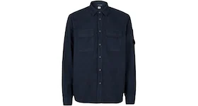 C.P. Company Gaberdine Buttoned Shirt Total Eclipse-Blue