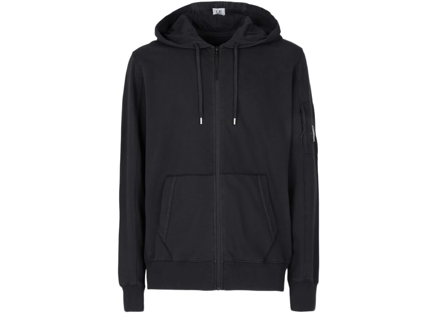 Company Light Fleece Zipped Hoodie Black Men's US