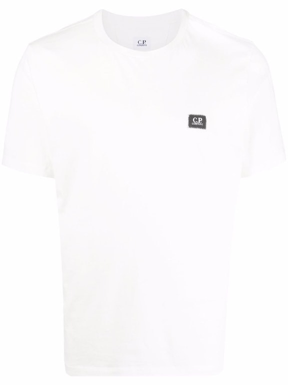 Pre-owned C.p. Company Logo Patch T-shirt Gauze White