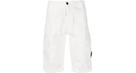 C.P. Company Stretch Sateen Cargo Shorts Gauze White