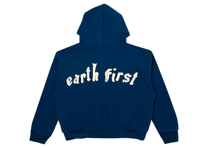 Cactus Plant Flea Market Earth First Zip Hooded Sweatshirt Blue 