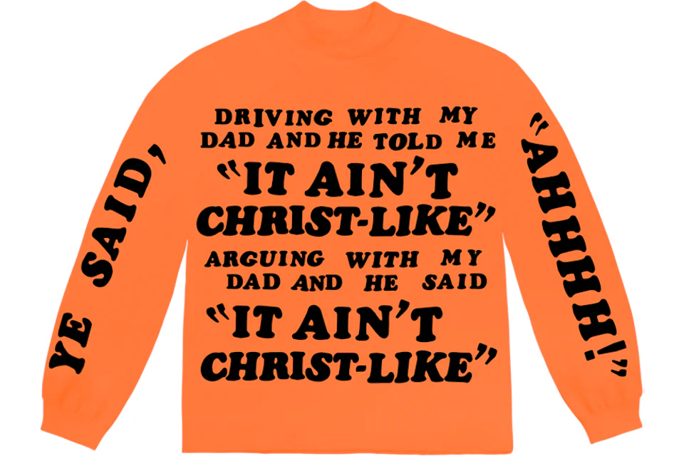 Orange 2025 yeezy shirt