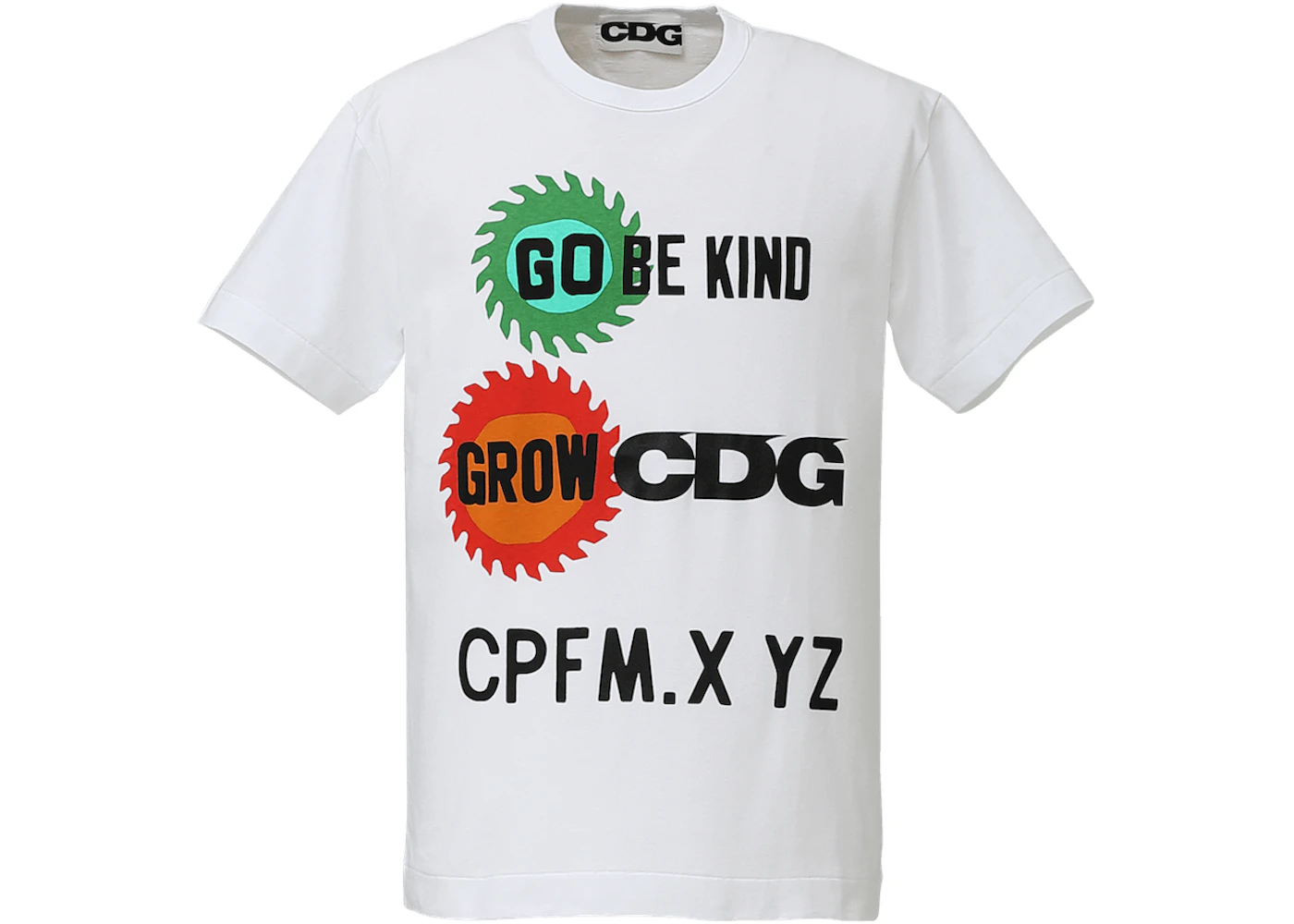 Cactus Plant Flea Market x CDG Go Be Kind T-Shirt White