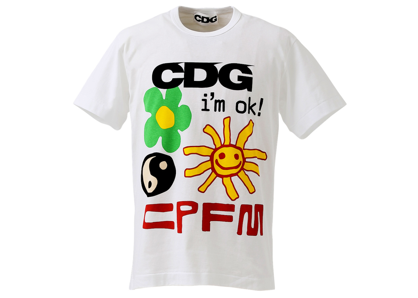 Cactus Plant Flea Market x CDG I'm Okay T-shirt White