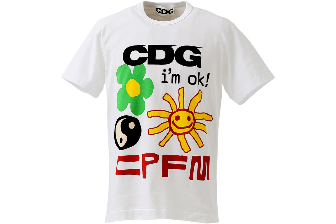 Cactus Plant Flea Market x CDG I'm Okay T-shirt White